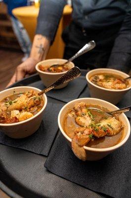 A platter full of our delicious gumbo!