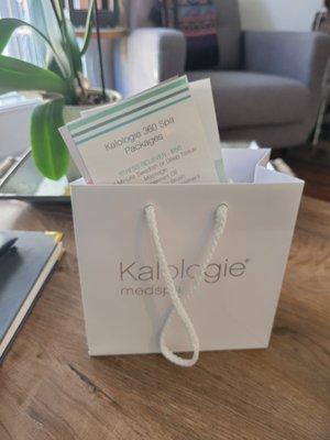 Complimentary gift bags. It's the little things that stick when picking where to give your business.