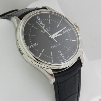 Rolex Cellini 50509 White Gold Black Dial NEW MODEL 50509 COMPLETE Ret: $15,200