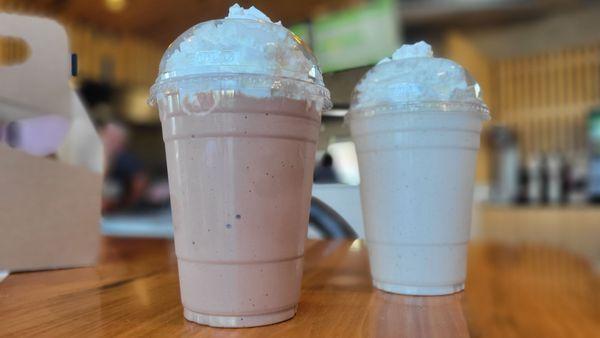 Chocolate Malt, Vanilla Bean shake