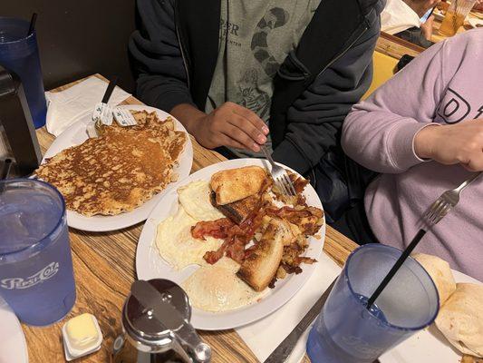 Fruit Pancakes and  Super Breakfast