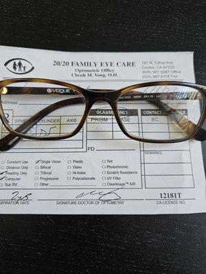 Reading Glasses from 20/20 Family Eye Care