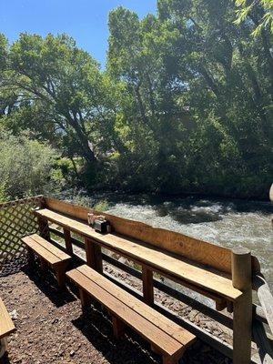 Dining area with view of the Wind River