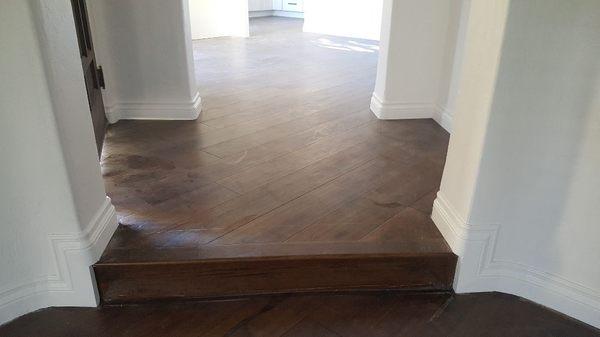 Prefinished hickory floor