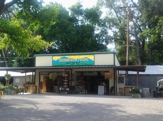 The Black Bridge Winery store is called Orchard Valley Farms and Market. The store is well presented.