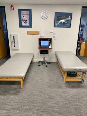 We have training tables both in our gym (for added space) as well as private treatment rooms.