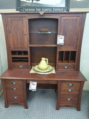 Arts and Crafts Desk with Hutch in Rustic Cherry! (Different woods and stains available)!