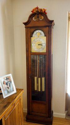 My clock stands proudly in my dining room adding a touch of class to it, giving me back the joy of hearing the beautiful chimes again!