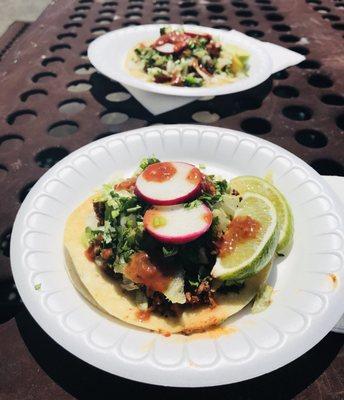 Fresh ingredients and beautiful Tacos. Absolutely yummy!