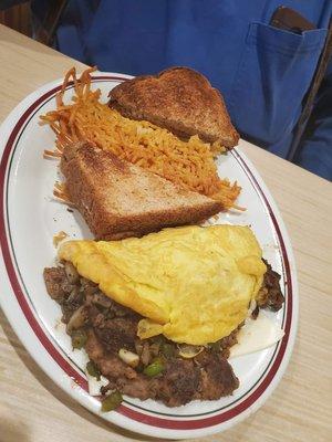 We ate at the livingston tx location. Everything was delicious  This the Philly steak omelet