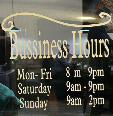 Business hours