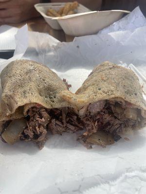 Brisket crepe