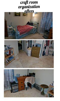 Craft room organization b4s & afters