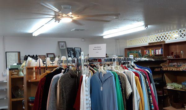 Gently used clothes. Other clothes are donated to needy