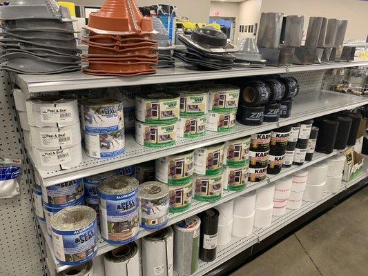 ABC Supply Waxahachie stocks window tape, roofing tapes, pipe boots, fabric rolls, pipe flashings, etc .