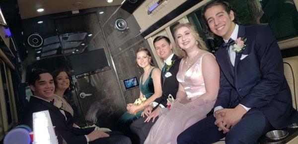 Pre prom in the party bus!