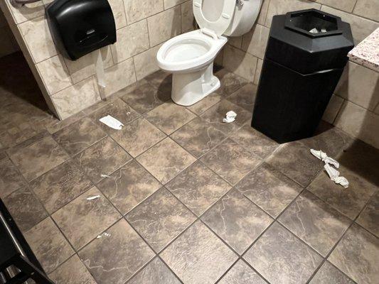 Trashy restrooms