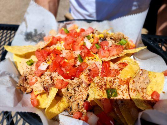 Pulled pork nachos