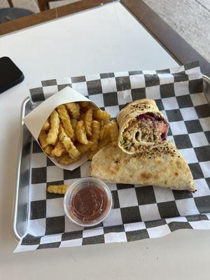 Wrap with fries