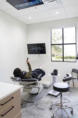 Relaxing dental experience