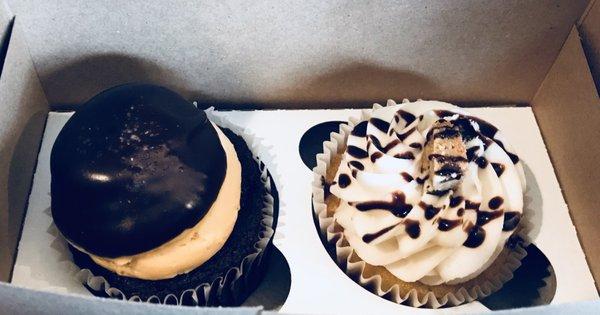 Chocolate salted Caramell and cookie dough cupcakes