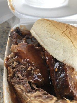 Bbq brisket didn't care for the bun but hey who really buying brisket for the bread quality?!