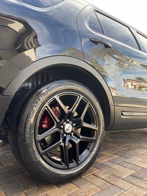 Very impressed with results. Had my rims powder coated and calipers painted. Reasonable price and good quality work.