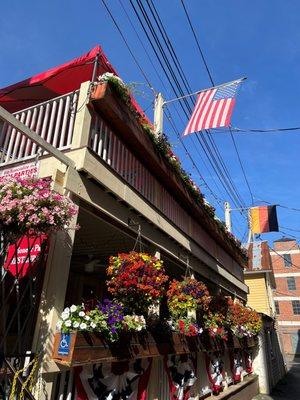 Pioneer Patio - Flowers and Flags