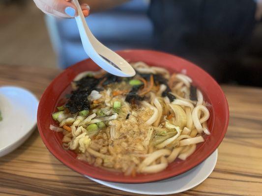 Udon Soup Lunch with tempura