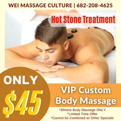 VIP Custom Body Massage ONLY $45