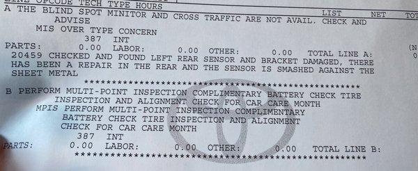 Diagnostic Report from different Toyota Dealership