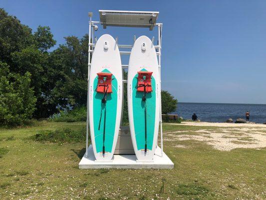 Paddle board rentals available via a self service kiosk & QR code at Deering Point. https://deeringestate.org/event/paddleboard-rental/