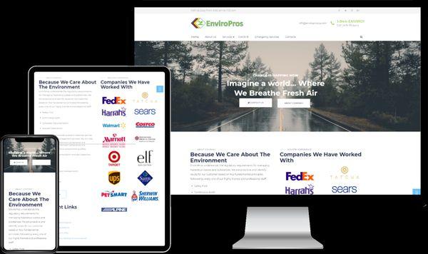 Enviropros website design by OMG Marketing