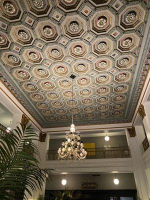 Lobby ceiling.