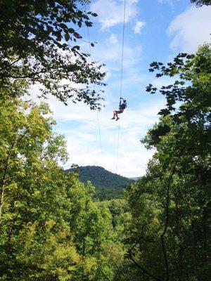 Zip from mountain top to mountain top.