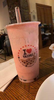 Strawberry Yogurt with Boba