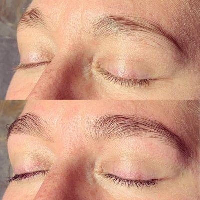 Brow and lash tint and brow wax