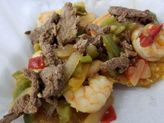 Surf and Turf with Tostones