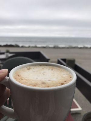 Soy vanilla latte ocean side