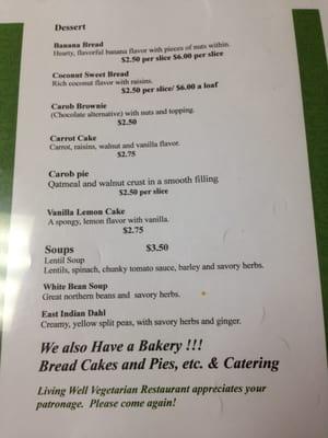 Page 3 of their menu