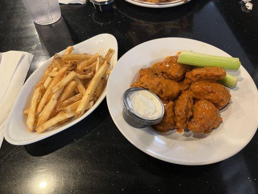 Hot wings and fries!