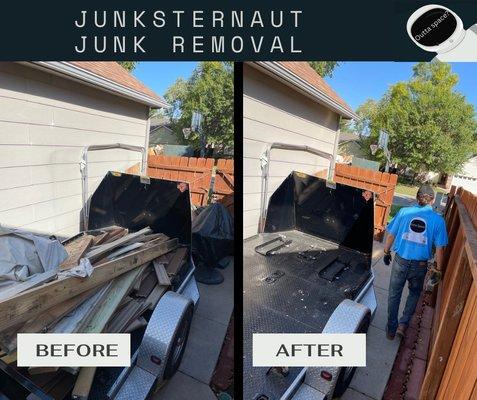 Construction debris removal in Wichita, KS by Junksternaut Junk Removal.