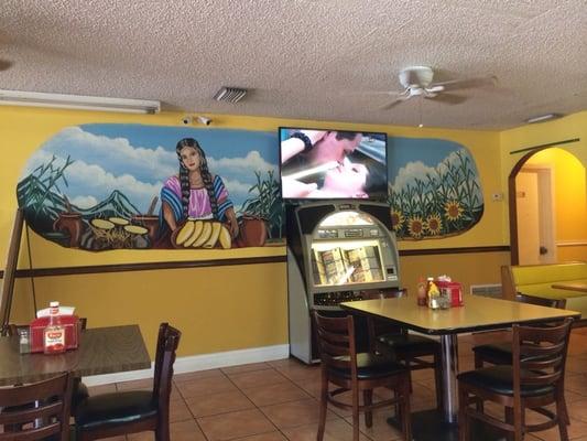 Nice mural in dining room!