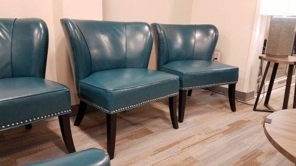 New comfy chairs in waiting room