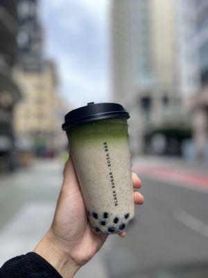 Sesame Matcha Latte