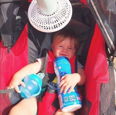 Call for a free guide on ways to beat the Texas heat when enjoying a stroll with your littles!