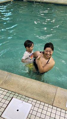 Indoor pool was open. So fun!