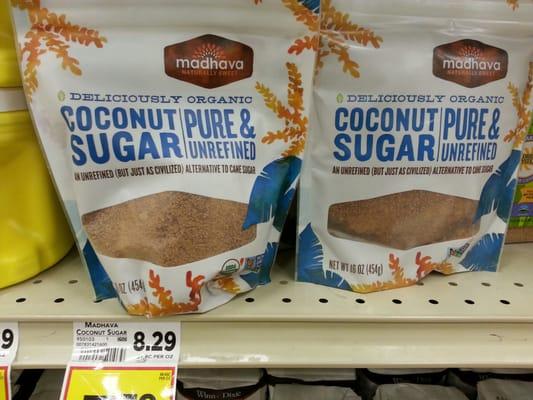 Pricey, but available. Coconut sugar & flour