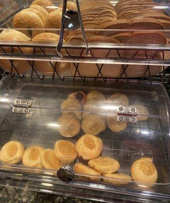 Toast and bagels and small pastry