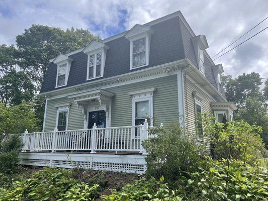 New roofing and trim on mansard and deck we completed 20 years ago